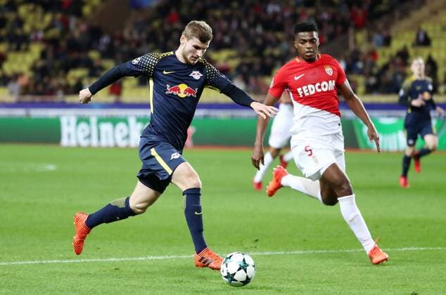AS Monaco RB Leipzig Soccer Champions League Monaco 21 11 2017 Stade Louis II Soccer Champions League Group G 5 Gameday AS Monaco vs RB Leipzig 1 4 1 4 Pictured v l Timo Werner 11 Leipzig and Jemerson 5 Monaco