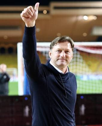 AS Monaco RB Leipzig Soccer Champions League Monaco 21 11 2017 Stade Louis II Soccer Champions League Group G 5 Matchday AS Monaco vs. RB Leipzig 1 4 1 4 Picture Coach Ralph Hasenhüttl Hasenhuettl RB Leipzig Final Cheers Thanks to the fans