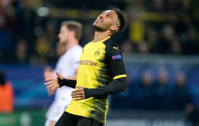 21 November 2017 Dortmund Signal Iduna Park Soccer UEFA Champions League Borussia Dortmund Tottenham Hotspur Dortmunds Pierre Emerick Aubameyang