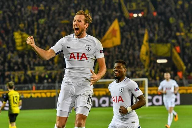 GER CL Borussia Dortmund vs Tottenham Hotspur 21 11 2017 Signal Iduna Park Dortmund GER CL Borussia Dortmund vs Tottenham Hotspur pictured Harry Kane 10 Tottenham Hotspur Rejoices for his goal to 1 1 nordphotox xMxaxuxexlxsxhxaxgxexn nph00321