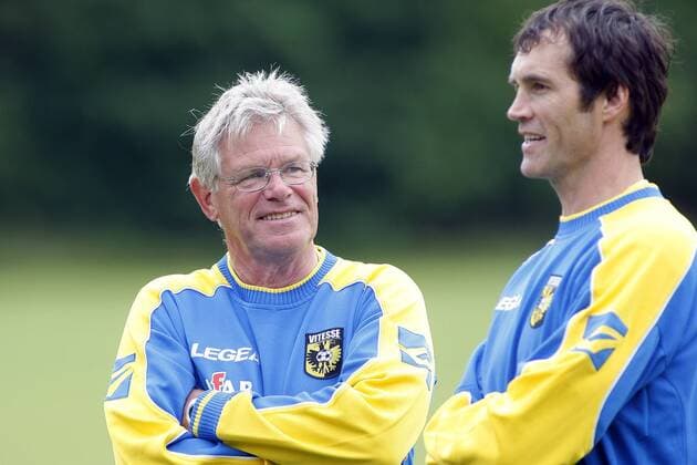 football premier league season first training 2009 2010 22 06 2009 jan youngblood with raymond van der gouw first training vitesse