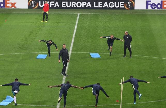 SOCCER - EL, Milan vs A.Wien, preview MILAN,ITALY,22.NOV.17 - SOCCER - UEFA Europa League, AC Milan vs FK Austria Wien, preview, training of A.Wien. Image shows the team. GEPAxpictures xAndreasxPranter