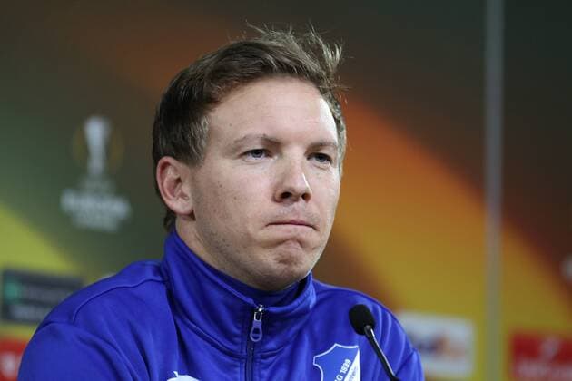 Pressekonferenz PK - FOOTBALL, FUSSBALL - TSG Hoffenheim coach, Julian Nagelsmann during the press conference PK Pressekonferenz before the match against SC Braga to the Europa League Group Stage. Braga, Portugal, 22nd November. Photo: IMAGO Pedro Benavente PUBxNOTxINxPOR PEDRO BENAVENTE