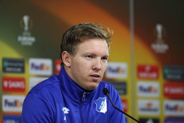 Pressekonferenz PK - FOOTBALL, FUSSBALL - TSG Hoffenheim coach, Julian Nagelsmann during the press conference PK Pressekonferenz before the match against SC Braga to the Europa League Group Stage. Braga, Portugal, 22nd November. Photo: IMAGO Pedro Benavente PUBxNOTxINxPOR PEDRO BENAVENTE