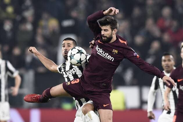 Db Torino 22 11 2017 - Champions League Juventus-Barcellona foto Daniele Buffa Image nella foto: Sami Khedira-Gerard Pique 