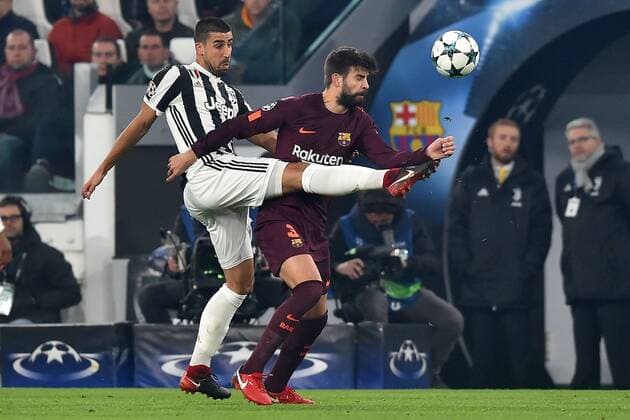 Sami Khedira Juventus, Gerard Pique Barcelona Torino 22-11-2017 Allianz Stadium Champions League 2017 2018 Group D Juventus - Barcelona Foto Andrea Staccioli Insidefoto andreaxstaccioli