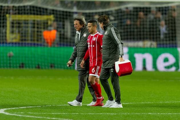 Anderlecht Belgium 22 11 2017 UEFA Champions League 2017 18 Season Group stage RSC Anderlecht vs Bayern Munich Muenchen Thiago FCB injured DeFodi053