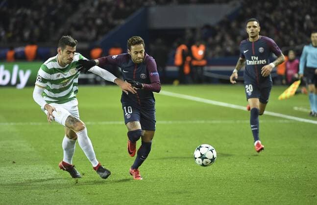Neymar FOOTBALL : Paris SG vs Celtic Glasgow - Ligue des Champions 2018 - 22 11 2017 MAO Panoramic 