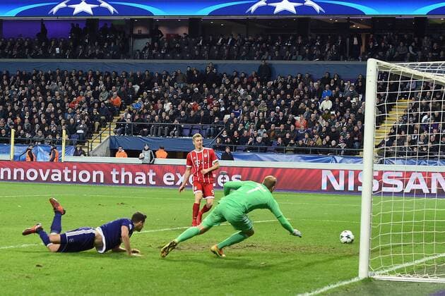 Football Champions League Group Stage 5 Gameday RSC Anderlecht FC Bayern Munich on 22 11 2017 in Constant Vanden Stock Stadium in Anderlecht Goal to 0 1 by Robert Lewandowski Munich xRx