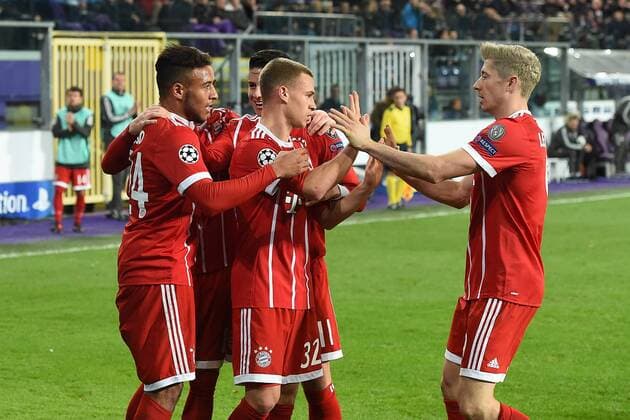 Football Champions League Group Stage 5 Gameday RSC Anderlecht FC Bayern Munich on 22 11 2017 in Constant Vanden Stock Stadium in Anderlecht Torjubel to 1 2 by Corentin Tolisso Munich xRx