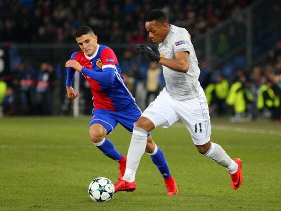 FC Basel v Manchester United ManU UEFA Champions League Anthony Martial of Manchester United during the UEFA Champions League match at St. Jakob-Park, Basel Content Not Available For UK Newspapers Copyright: xYannisxHalasx FIL-10987-0026