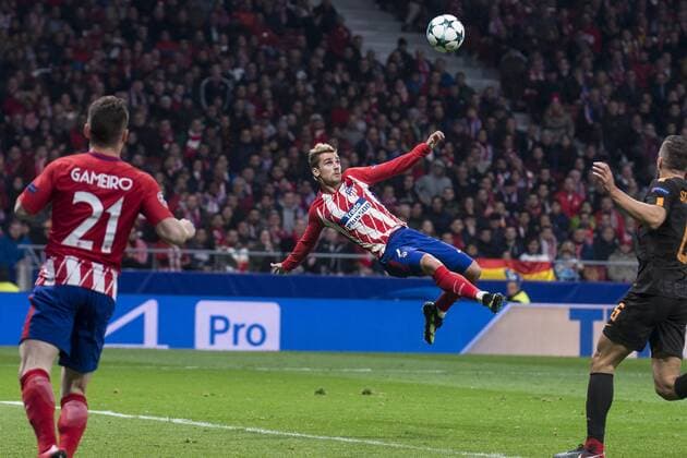 Atletico de Madrid Antoine Griezmann during UEFA Champions League match between Atletico de Madrid and Roma at Wanda Metropolitano in Madrid, Spain. November 22, 2017.  (20171122026)