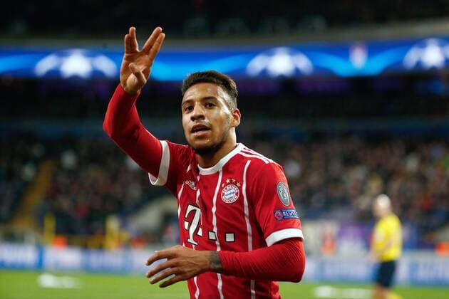 Bilder des Tages - SPORT BRUSSELS, BELGIUM - NOVEMBER 22 : Corentin Tolisso midfielder of Bayern scores and celebrates FOOTBALL : Anderlecht vs Bayern Munich - Ligue des Champions - 22 11 2017 PhotoNews Panoramic  775030972