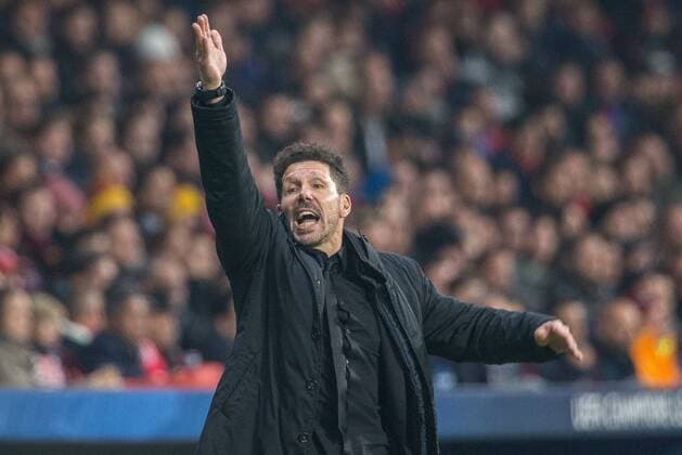 Atletico Madrid?s Argentinean coach Diego Pablo Simeone during the UEFA Champions League group C match between Atletico Madrid and Roma played at Wanda Metropolitano Stadium in Madrid, on November 22th 2017.  xRudyx xAFP7x xAtleticoxdexMadridxvxRoma,xChampionsxLeague,xSpain,xNovx22thx201x