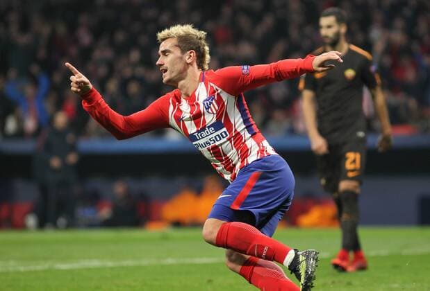 Atletico de Madrid s forward Griezmann celebrating a goal during Champions League match between Atletico de Madrid and Roma at the Wanda Metropolitano stadium in Madrid, Wednesday, november. 22th 2017.  xIrinaxR.xH.x xAFP7x xAtleticoxdexMadridxvxRoma,xChampionsxLeague,xSpain,xNovx22thx201x