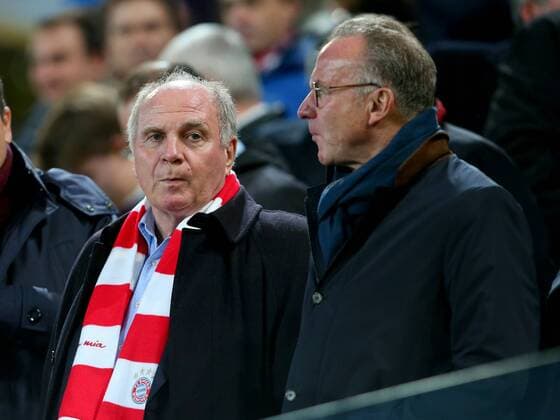 President Uli Hoeness FC Bayern Munich Chairman Karl Heinz Rummenigge FC Bayern Muenchen RSC Anderlecht vs FC Bayern Muenchen Champions League Football 22 11 2017 Anderlecht Copyright: xLanger Eibner-Pressefotox EP_HLR