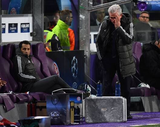 22 11 2017 xjhx Football Champions League RSC Anderlecht FC Bayern Muenchen emspor v l Hasan Salihamidzic Sporting director FC Bayern Munich Jupp Heynckes coach Bayern Munich Anderlecht