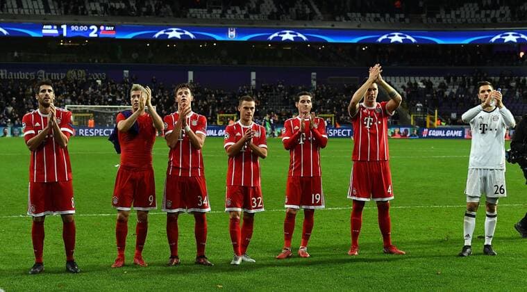 22 11 2017 xjhx Football Champions League RSC Anderlecht FC Bayern Muenchen emspor v l Thanks to Bayerns players Thanks to the fans Anderlecht