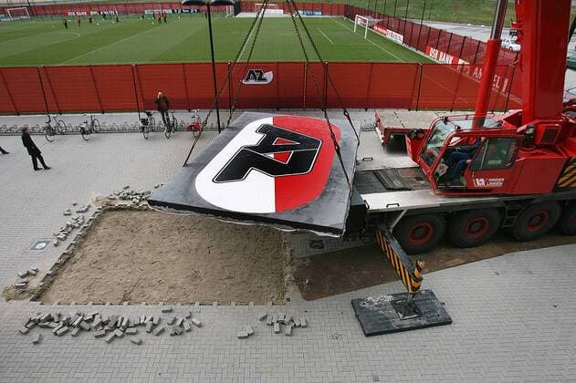 23 03 2007 alkmaar az logo is placed in front of the dsb stadium az logo in dsb stadium