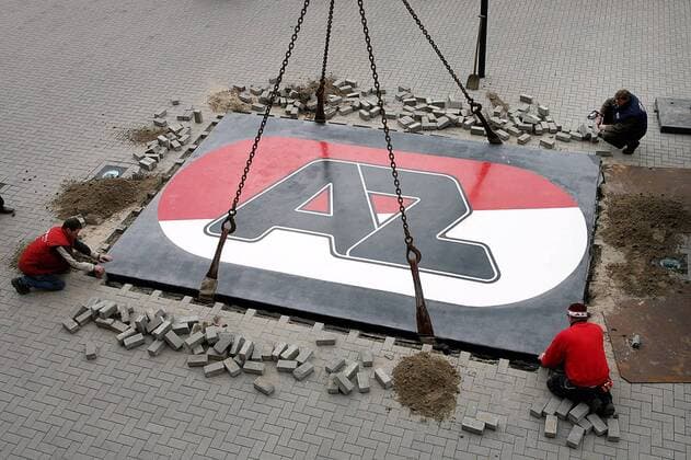 23 03 2007 alkmaar az logo is placed in front of the dsb stadium az logo in dsb stadium