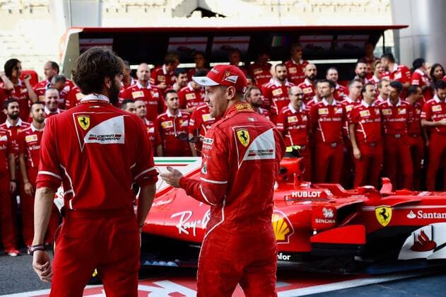 Sebastian Vettel GER 5 Scuderia Ferrari Grand Prix of ABU DHABI 2017 Preparations Motorsport Formula 1 23 11 2017 ABU DHABI Copyright: xAndre Eibner-Pressefotox EP_JAE