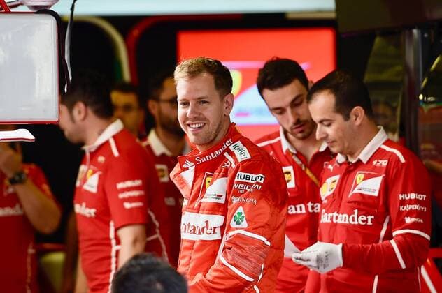 Sebastian Vettel GER 5 Scuderia Ferrari Grand Prix of ABU DHABI 2017 Preparations Motorsport Formula 1 23 11 2017 ABU DHABI Copyright: xAndre Eibner-Pressefotox EP_JAE