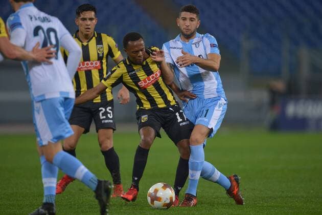 Luca Crecco Lazio, Thulani Serero Vitesse. Roma 23-11-2017 Stadio Olimpico Europa League 2017 2018 Lazio Roma - Vitesse Foto Antonietta Baldassarre Insidefoto AntoxBaldassarre