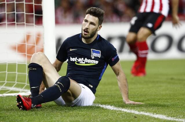 DAVID S. BUSTAMANTE 23 11 2017 BILBAO PAIS VASCO Partido correspondiente a la Jornada 5 del grupo J de la UEFA Europa League de futbol entre el Athletic de Bilbao y el Hertha BSC Berlin disputado en el Estadio San Mames de Bilbao. Matthew Leckie  xDAVIDxS.xBUSTAMANTEx xx