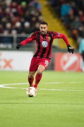 171123 Östersunds Saman Ghoddos under fotbollsmatchen i Europa League mellan Östersund och Zorja Luhansk den 23 november 2017 i Östersund.  Copyright: TOBIASxNYKÄNEN BB171123TN011