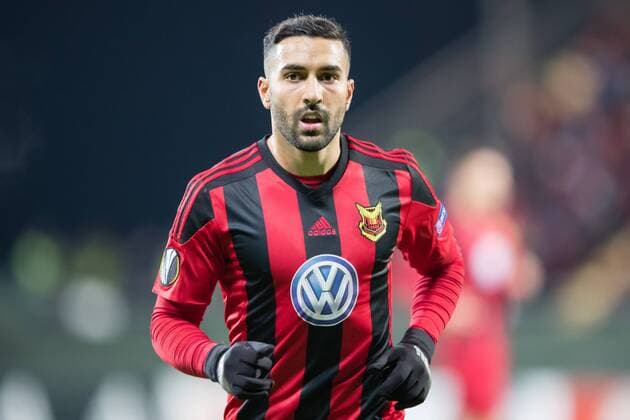 171123 Östersunds Saman Ghoddos under fotbollsmatchen i Europa League mellan Östersund och Zorja Luhansk den 23 november 2017 i Östersund.  Copyright: TOBIASxNYKÄNEN BB171123TN022