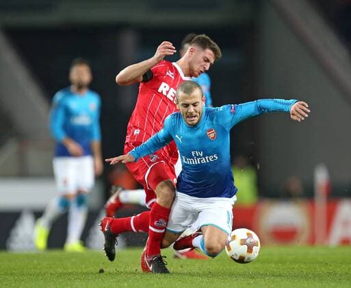 23 11 2017 Football UEFA Europa League 2017 2018 Group stage 5 Matchday 1 FC Köln Arsenal at RheinEnergieStadion Köln v l Salih Özcan Cologne v. Jack Wilshere FC Arsenal
