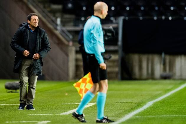 171123 Eusebio Sacristan, head coach of Real Sociedad, during the UEFA Europa League match between Rosenborg and Real Sociedad on November 23, 2017 in Trondheim. Photo: Jon Olav Nesvold BILDBYRAN kod JE 160081  Copyright: JONxOLAVxNESVOLD BB171123BB876