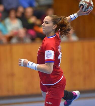 Czech handball player Iveta Luzumova in action during the friendly match Czech Republic vs. Austria, Cheb, Czech Republic, November 23, 2017. (CTKxPhoto SlavomirxKubes) CTKPhotoP201711230880201  KBS_03