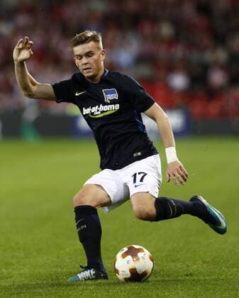 DAVID S. BUSTAMANTE 23 11 2017 BILBAO PAIS VASCO Partido correspondiente a la Jornada 5 del grupo J de la UEFA Europa League de futbol entre el Athletic de Bilbao y el Hertha BSC Berlin disputado en el Estadio San Mames de Bilbao. Maximilian Mittelstadt  xDAVIDxS.xBUSTAMANTEx xx