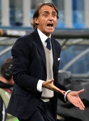 ST PETERSBURG, RUSSIA â€“ NOVEMBER 23, 2017: FC Zenit St Petersburg s head coach Roberto Mancini reacts in their UEFA Europa League Group L Round 5 football match against FK Vardar at Saint Petersburg Stadium. Alexander Demianchuk TASS  TS06A508