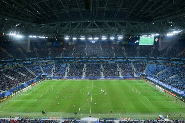 ST PETERSBURG, RUSSIA â€“ NOVEMBER 23, 2017: A 2017-18 UEFA Europa League Group L Round 5 football match between FC Zenit St Petersburg and FK Vardar at Saint Petersburg Stadium. Peter Kovalev TASS  TS06A511