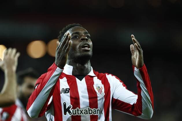 DAVID S. BUSTAMANTE 23 11 2017 BILBAO PAIS VASCO Partido correspondiente a la Jornada 5 del grupo J de la UEFA Europa League de futbol entre el Athletic de Bilbao y el Hertha BSC Berlin disputado en el Estadio San Mames de Bilbao. gol y celebracion de I?aki Williams Arthuer  xDAVIDxS.xBUSTAMANTEx xx
