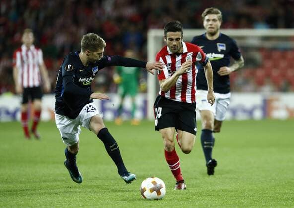 DAVID S. BUSTAMANTE 23 11 2017 BILBAO PAIS VASCO Partido correspondiente a la Jornada 5 del grupo J de la UEFA Europa League de futbol entre el Athletic de Bilbao y el Hertha BSC Berlin disputado en el Estadio San Mames de Bilbao. Markel Susaeta Laskurain  xDAVIDxS.xBUSTAMANTEx xx