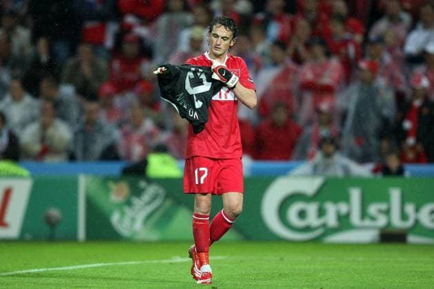 euro2008 ek geneve 15 06 08 turkey czech republic 3 2 turkey win in a sensational match just before time fieldplayer tuncay sanli has to play goalkeeper just before time turkey czech republic