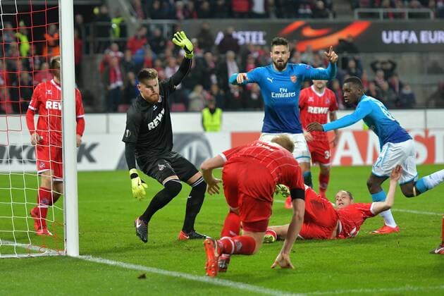 GER 1 FC Köln GER vs Arsenal FC ENG 23 11 2017 RheinEnergieSTADION Cologne Europa League Group Stage 5 Gameday GER 1 FC Köln GER vs FC Arsenal ENG im Bild nordphotox xMeuter nordphoto 00351