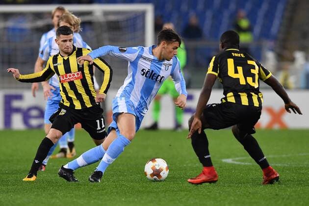 As Roma 23 11 2017 - Europa League Lazio-Vitesse foto Antonello Sammarco Image nella foto: Bryan Linssen-Alessandro Murgia 