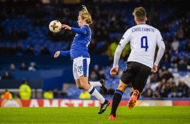 Bilder des Tages - SPORT Tom Davies of Everton during the UEFA Europa League match between Everton and Atalanta at Goodison Park, Liverpool, England on 23 November 2017. Copyright: xJohnxBaguleyx 17850007