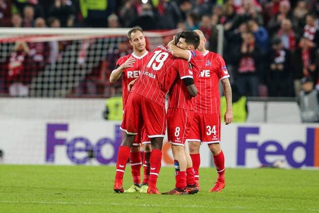 Sehrou Guirassy FC Koeln 19 are looking forward to the game after the final whistle 1 FC Koeln FC Arsenal London Koeln Copyright: xEIBNER BenjaminxHornx EP_BHN