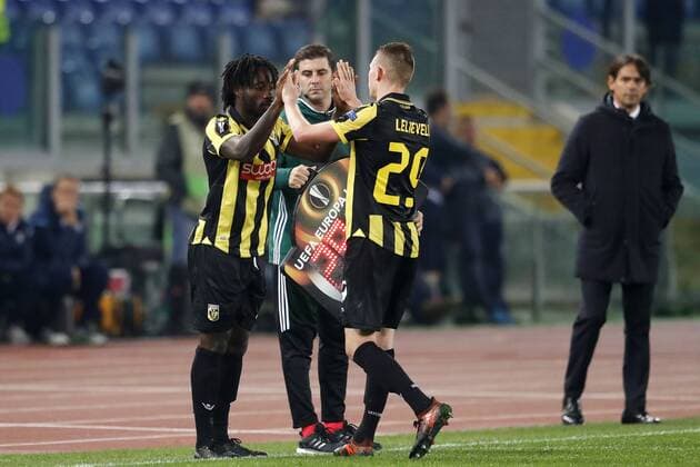 ROME, 23-11-2017 , Stadio Olympico , Europa League , seizoen 2017 2018 Lazio Roma - Vitesse 1-1. Fankaty Dabo vervangt Julian Lelieveld Lazio Roma - Vitesse  x1824813x