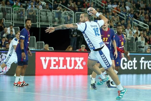 VELUX EHF Champions League, Group A, Round 9, RK PPD Zagreb - FC Barcelona Barca 23.11.2017., Croatia, Arena Zagreb, Zagreb - VELUX EHF Champions League, Group A, Round 9, RK PPD Zagreb - FC Barcelona. Leon Susnja.  GoranxStanzl PIXSELL