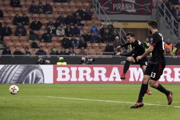 Db Milano 23 11 2017 - Europa League Milan-Austria Vienna foto Daniele Buffa Image nella foto: gol Andre Silva 