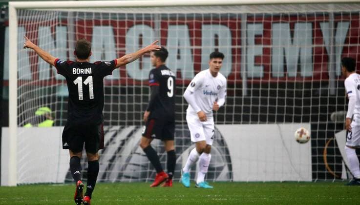 SOCCER - EL, Milan vs A.Wien MILAN,ITALY,23.NOV.17 - SOCCER - UEFA Europa League, AC Milan vs FK Austria Wien. Image shows Fabio Borini (AC Milan). GEPAxpictures xAndreasxPranter