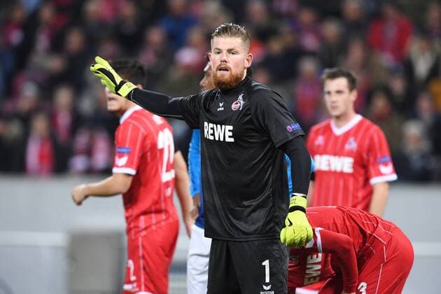 Soccer UEFA Europaleague season 2017 2018 matchday 5 1 FC koeln vs Arsenal FC 23 11 2017 Rheinenergiestadion Koeln Timo Horn TW FC Cologne