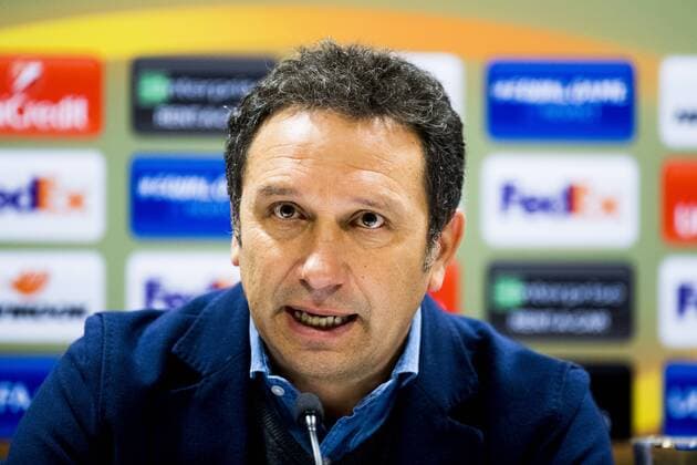 171123 Eusebio Sacristan, head coach of Real Sociedad, during a press conference PK Pressekonferenz after the UEFA Europa League match between Rosenborg and Real Sociedad on November 23, 2017 in Trondheim. Photo: Jon Olav Nesvold BILDBYRN kod JE 160081  Copyright: JONxOLAVxNESVOLD BB171123ZB022