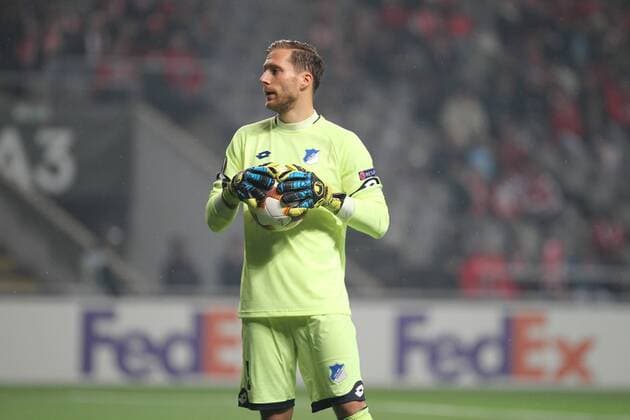 Football, Fussbal UEFA - Oliver Baumann of TSG Hoffenheim, during a UEFA Europa League Group Stage match, at Estadio Municipal de Braga, in Braga. Braga, Portugal, 23rd November 2017. Photo: IMAGO Pedro Benavente